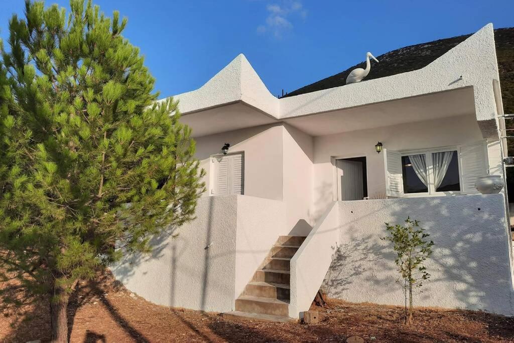 White Villa In Olive Trees And Seaview To Panagia Almiropótamosz Kültér fotó