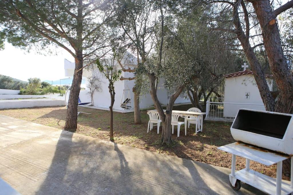 White Villa In Olive Trees And Seaview To Panagia Almiropótamosz Kültér fotó