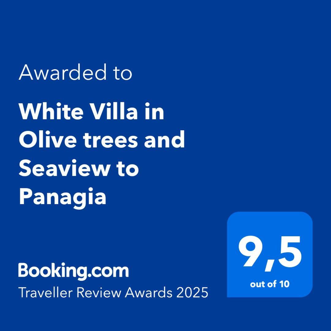 White Villa In Olive Trees And Seaview To Panagia Almiropótamosz Kültér fotó